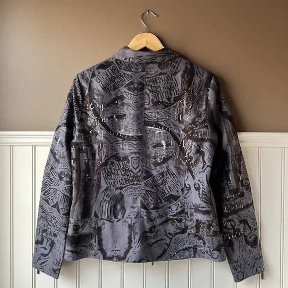 Orly Grey with Black Pattern Spring/Fall Jacket - Picture 8 of 11